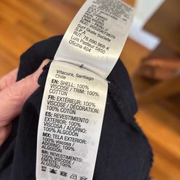 Roxy black swim cover up with tassels.  Size XS - Picture 9 of 9